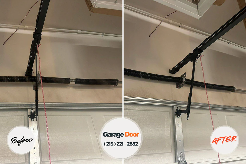 Before and after: garage door repair Cave Creek, AZ
